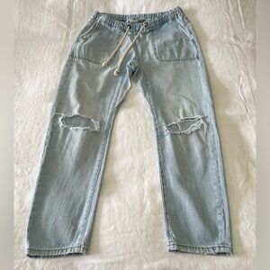 One Teaspoon | Women’s SZ Small | Jeans Shabbies Boyfriend Drawstring Cropped